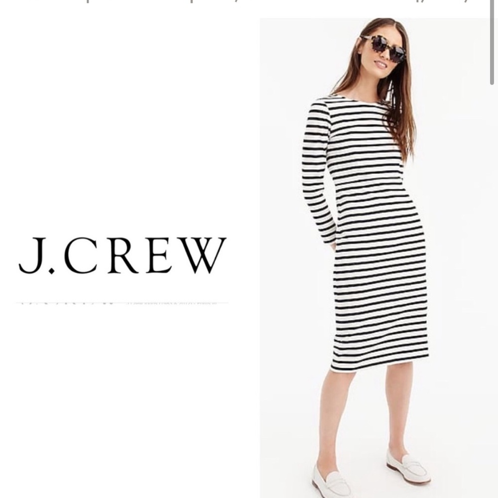 J. Crew Black and White Striped Shirt